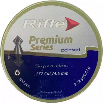Пуля пневматическая RIFLE PREMIUM SERIES POINTED 4,5мм, 0,63гр. (500 шт.)